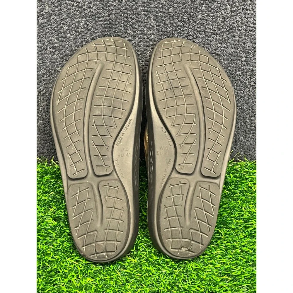 Oofos OOlala Women 10 Black Sunset Ombre Recovery Sandals Flip Flops EU 41